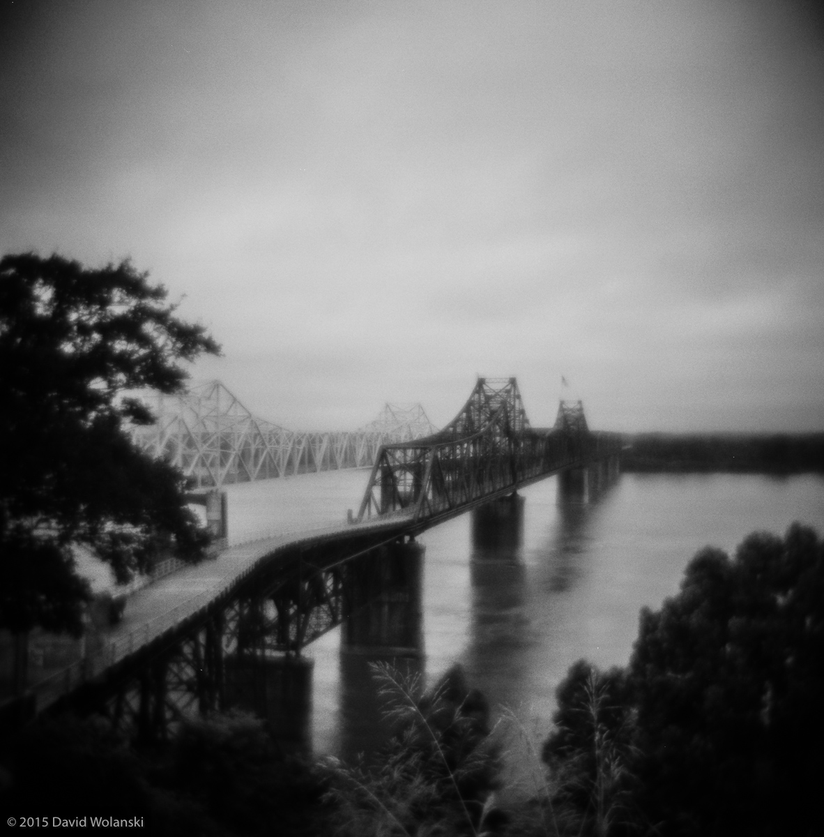 Bridges at Vicksburb in B&W Film