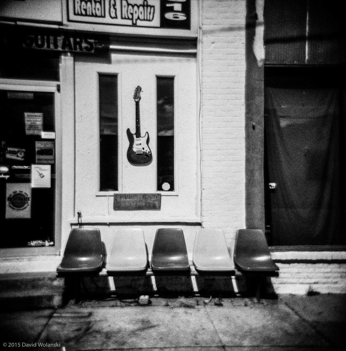 Guitar and Chairs at a Guitar Shop